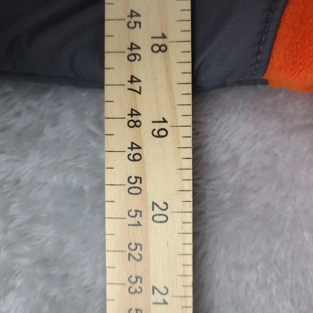 Columbia Fleece Jacket Boys Large Orange Gray Full‎ Zip Softshell Youth Casual